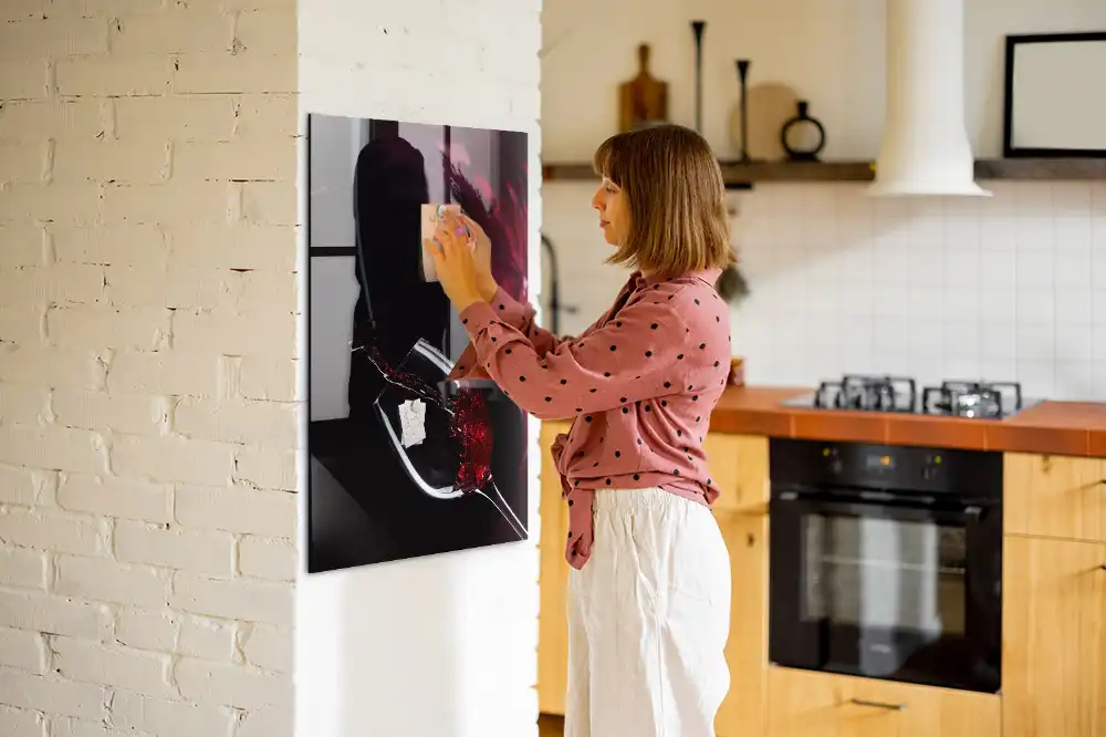 Tableau magnétique effaçable à sec motif tache de vin