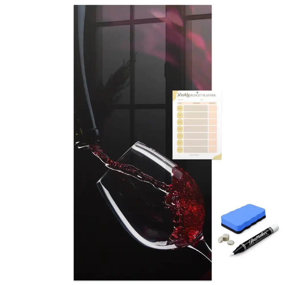 Tableau magnétique effaçable à sec motif tache de vin