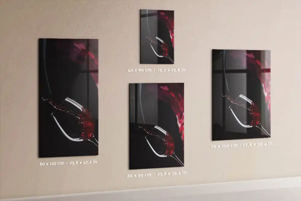 Tableau magnétique effaçable à sec motif tache de vin