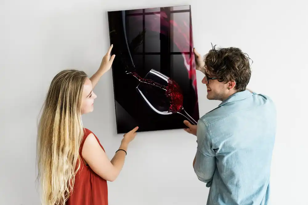Tableau magnétique effaçable à sec motif tache de vin