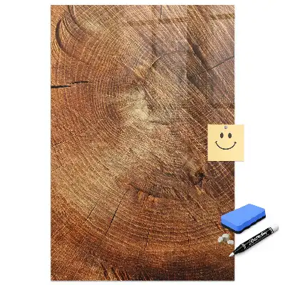 Tableau magnétique effaçable en forme de tronc d'arbre