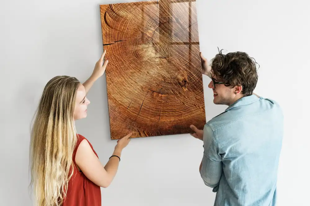 Tableau magnétique effaçable en forme de tronc d'arbre
