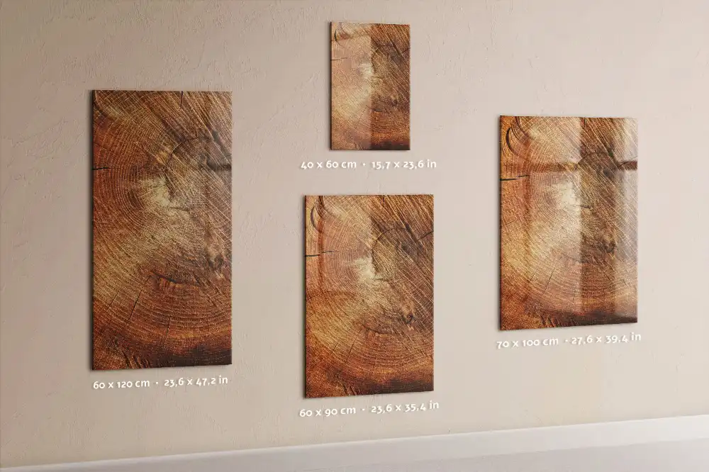 Tableau magnétique effaçable en forme de tronc d'arbre