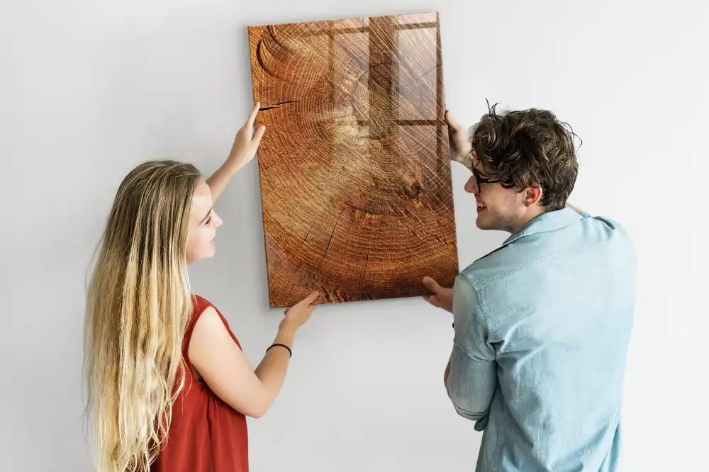 Tableau magnétique effaçable en forme de tronc d'arbre