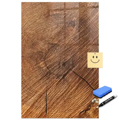 Tableau magnétique effaçable à sec avec cadre en bois naturel