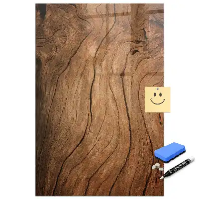 Tableau magnétique effaçable vieux chêne
