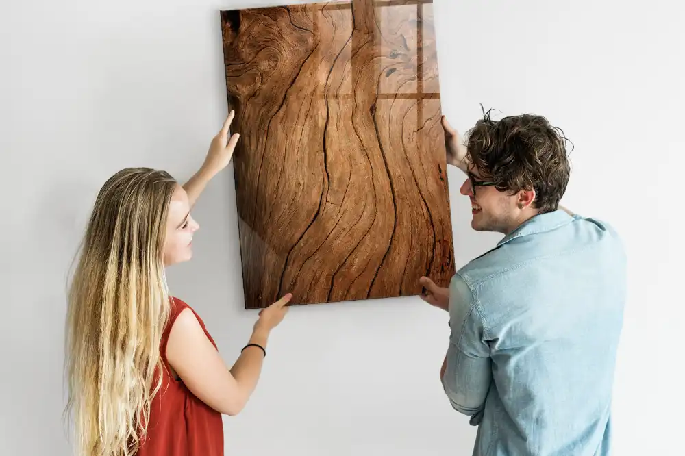 Tableau magnétique effaçable vieux chêne