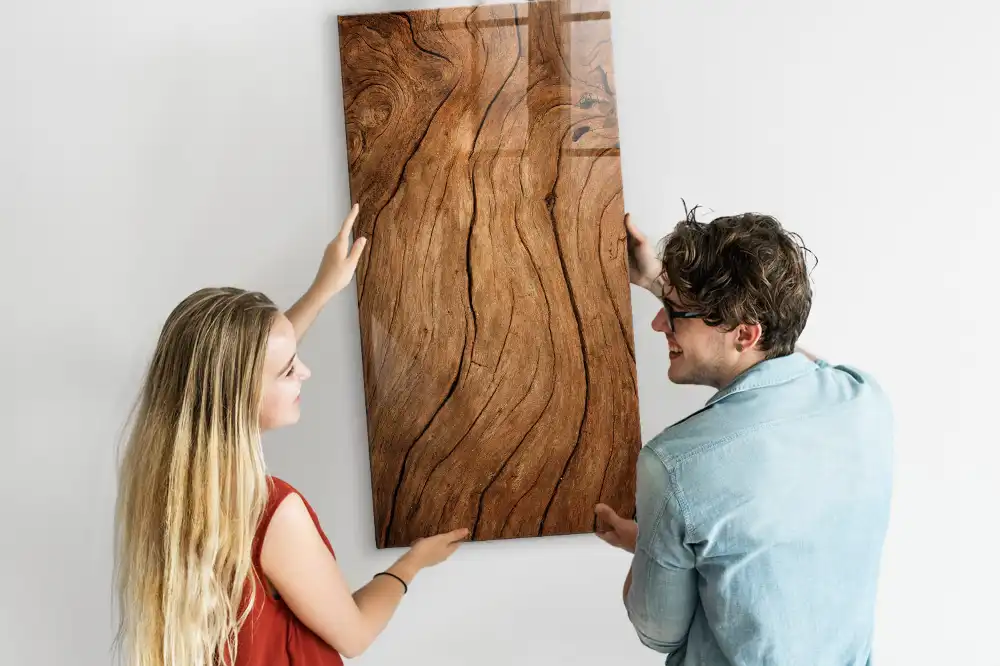 Tableau magnétique effaçable vieux chêne