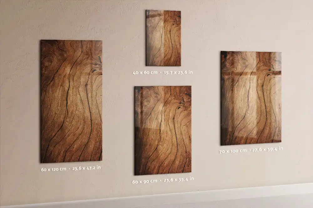 Tableau magnétique effaçable vieux chêne