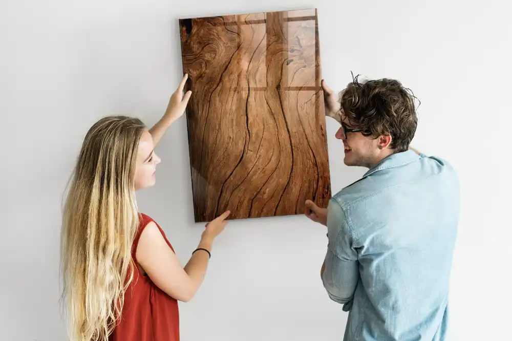 Tableau magnétique effaçable vieux chêne