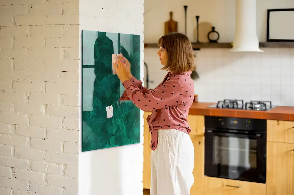 Tableau magnétique effaçable à sec surface émeraude