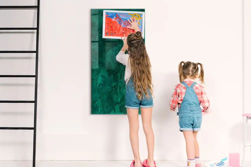 Tableau magnétique effaçable à sec surface émeraude