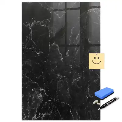 Tableau magnétique effaçable à sec motif granit foncé