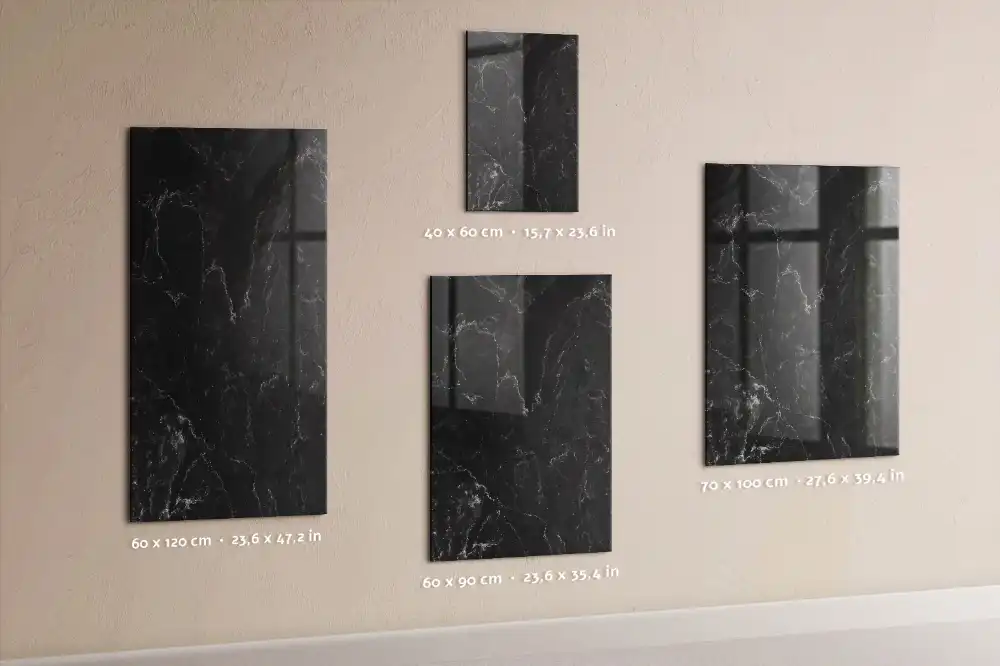 Tableau magnétique effaçable à sec motif granit foncé