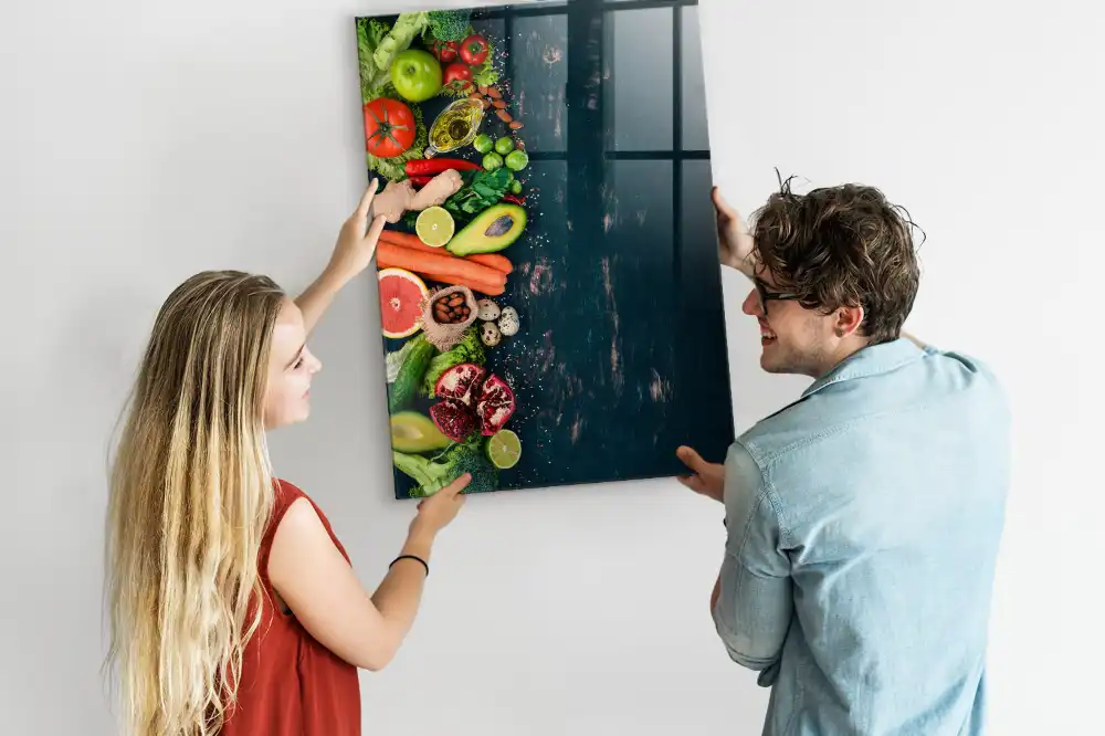 Tableau magnétique effaçable sur les aliments à base de plantes