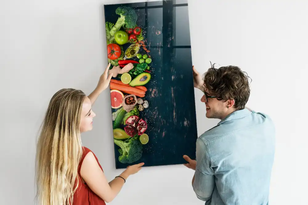 Tableau magnétique effaçable sur les aliments à base de plantes