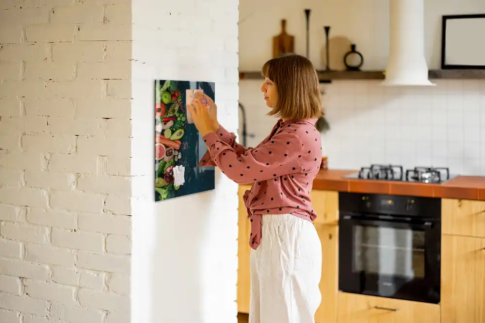 Tableau magnétique effaçable sur les aliments à base de plantes