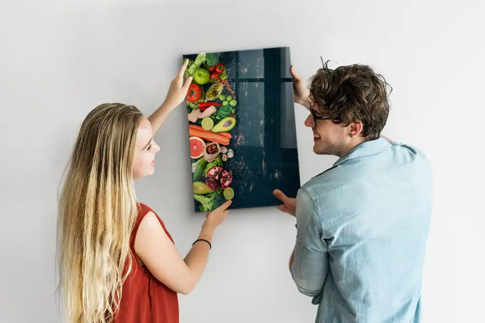 Tableau magnétique effaçable sur les aliments à base de plantes