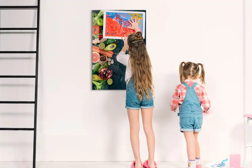 Tableau magnétique effaçable sur les aliments à base de plantes