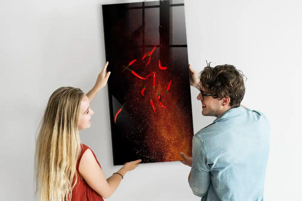 Tableau magnétique effaçable à sec piment fort