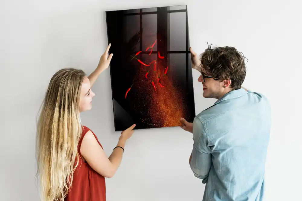 Tableau magnétique effaçable à sec piment fort