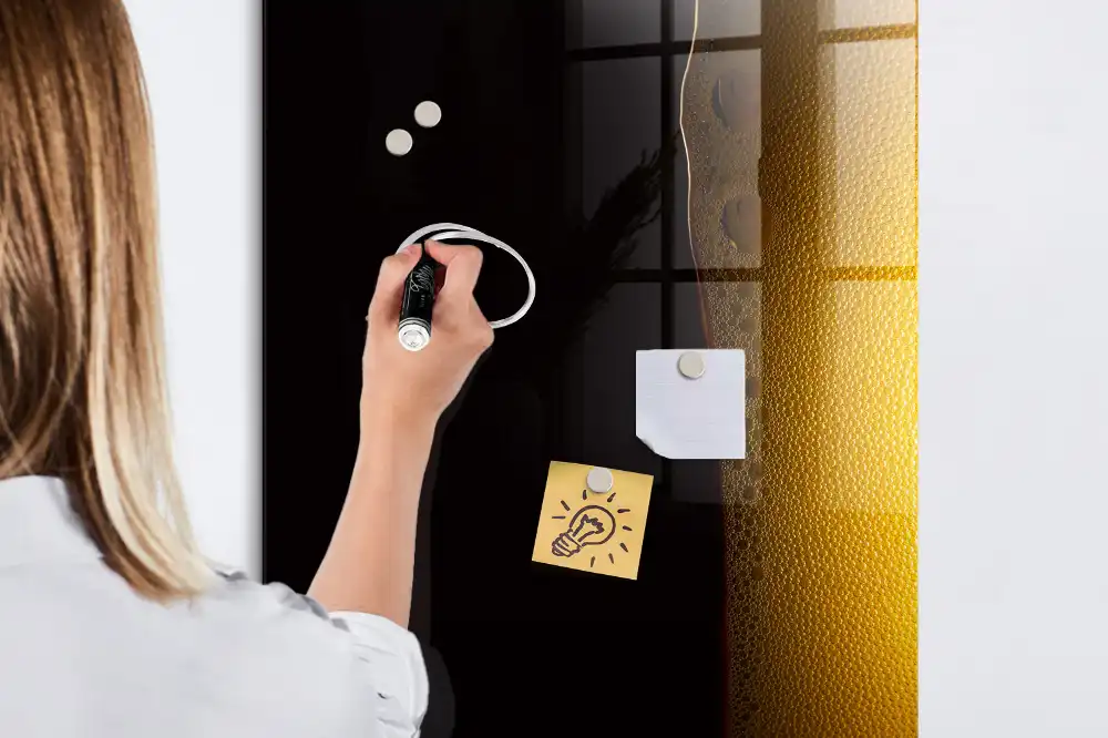 Tableau magnétique effaçable bière brune