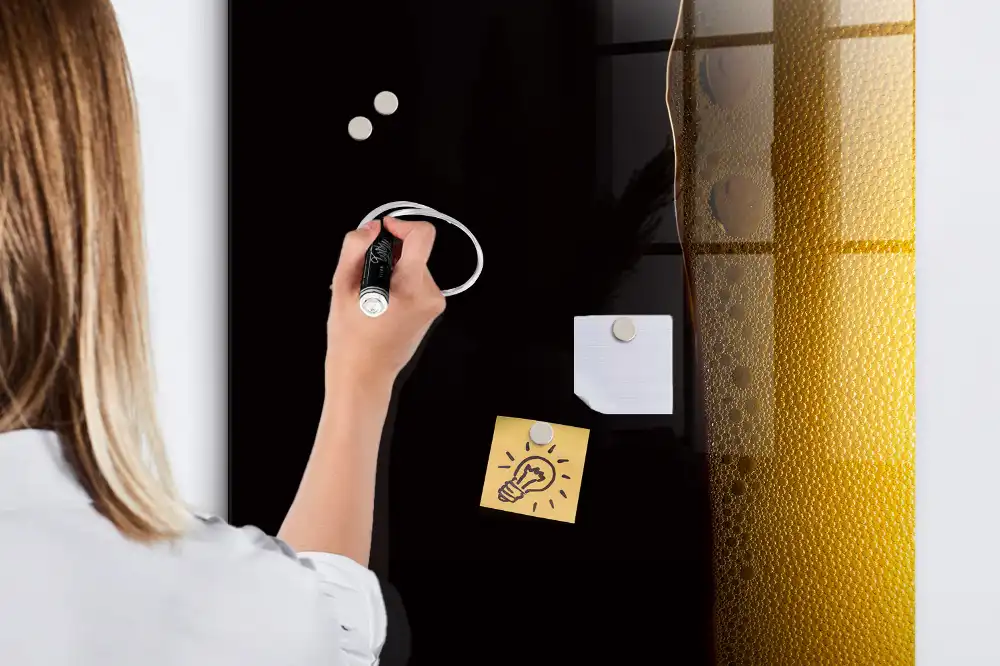 Tableau magnétique effaçable bière brune