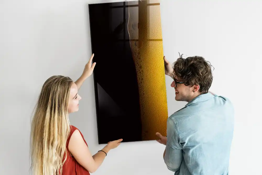 Tableau magnétique effaçable bière brune