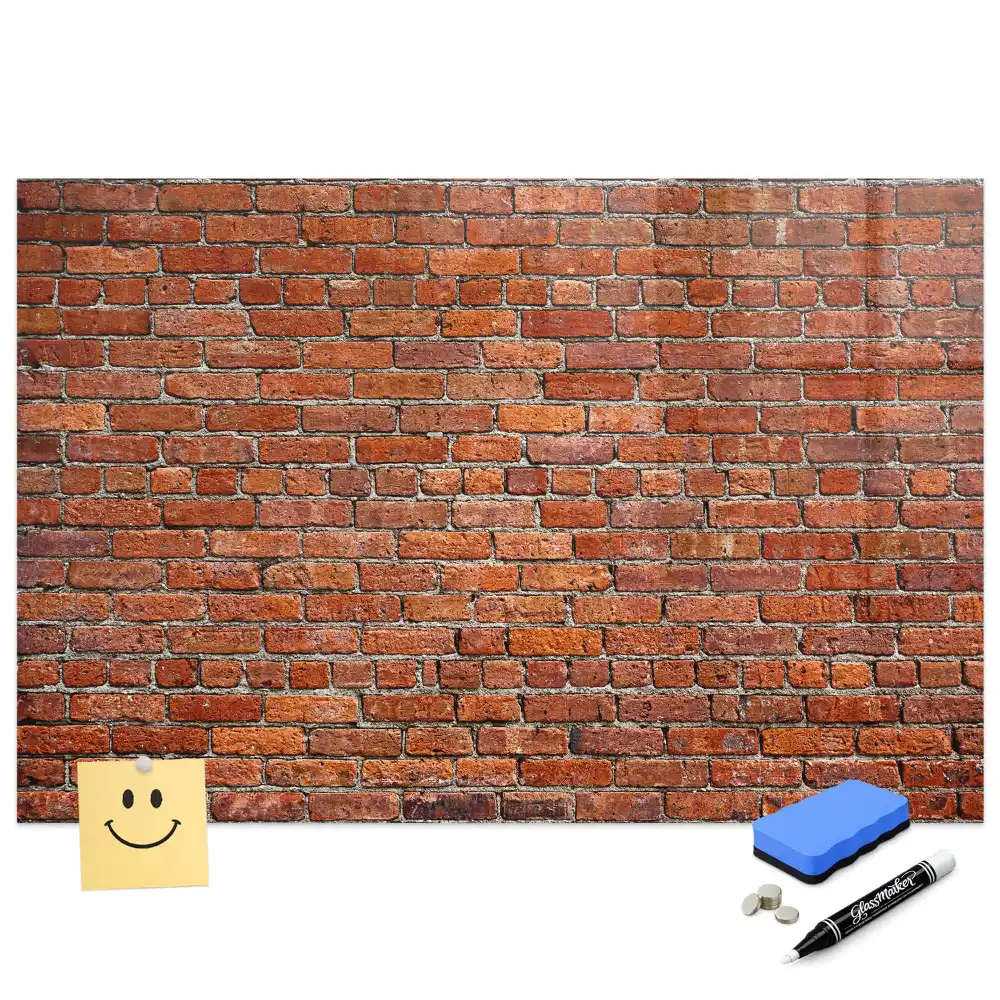 Tableau magnétique pour dessin motif mur de briques historique