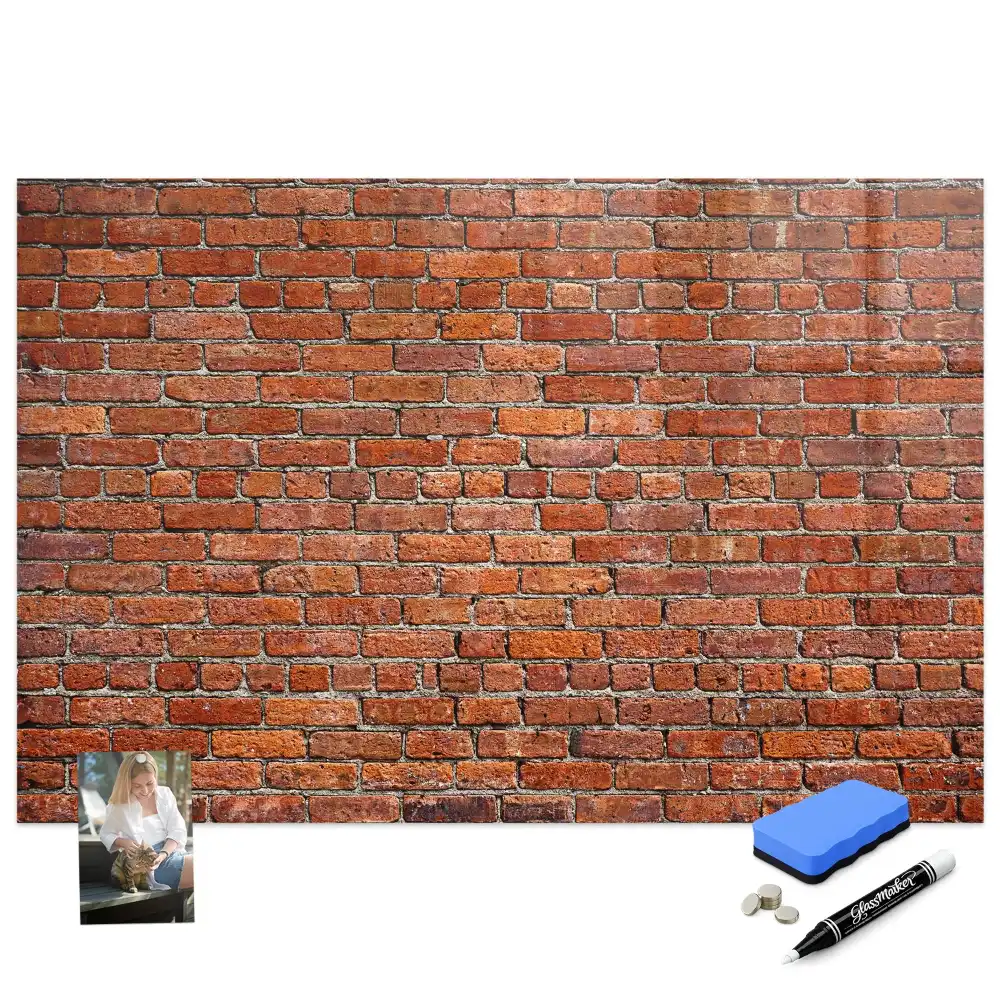 Tableau magnétique pour dessin motif mur de briques historique