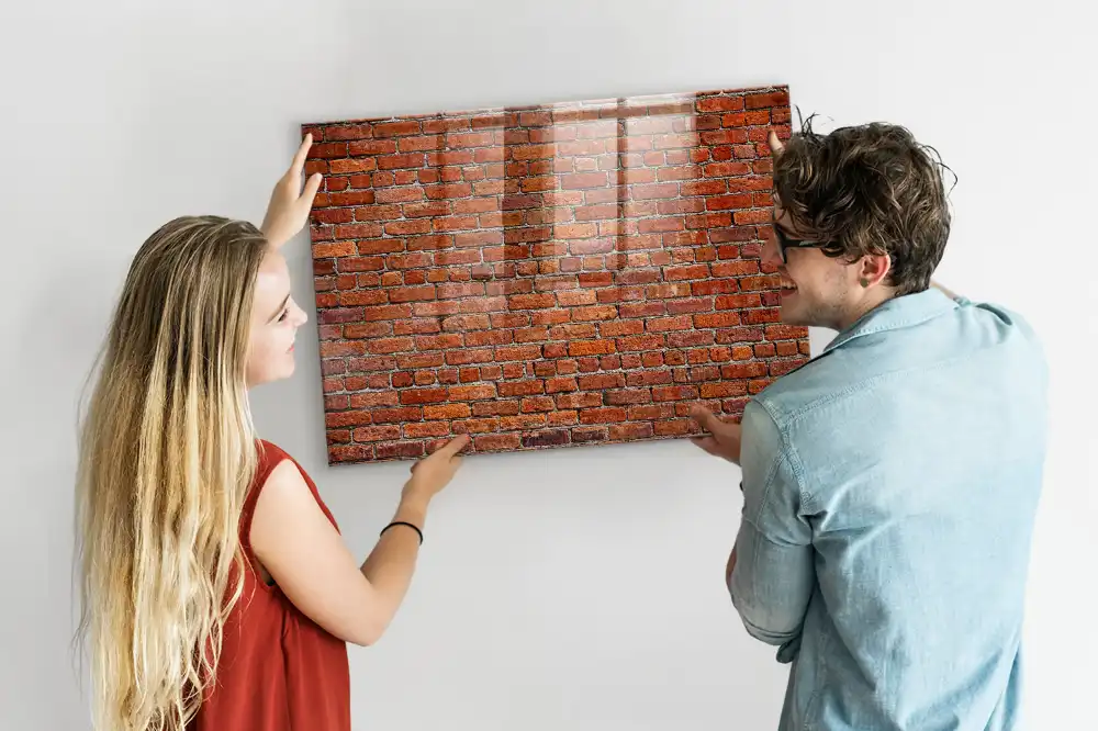 Tableau magnétique pour dessin motif mur de briques historique