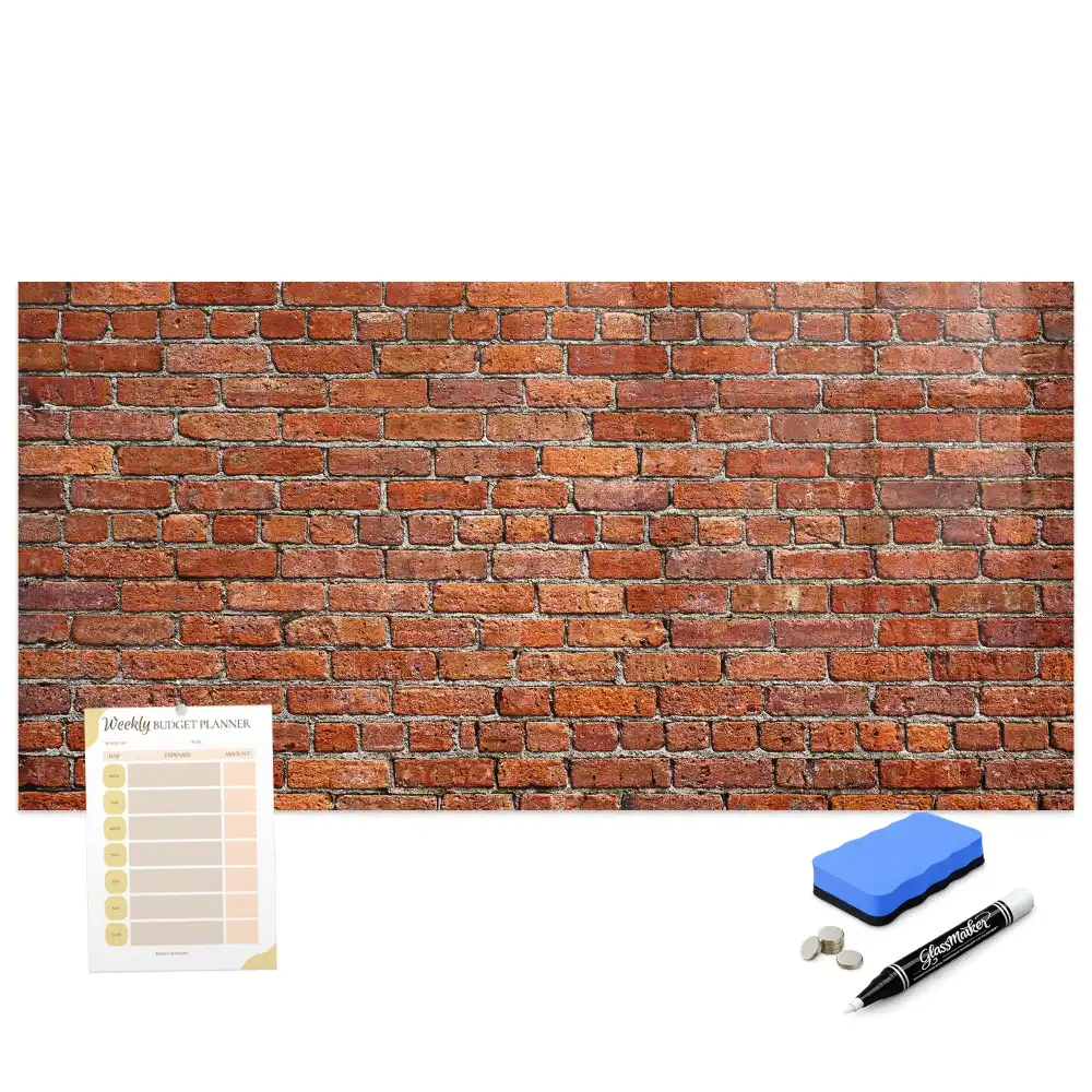 Tableau magnétique pour dessin motif mur de briques historique