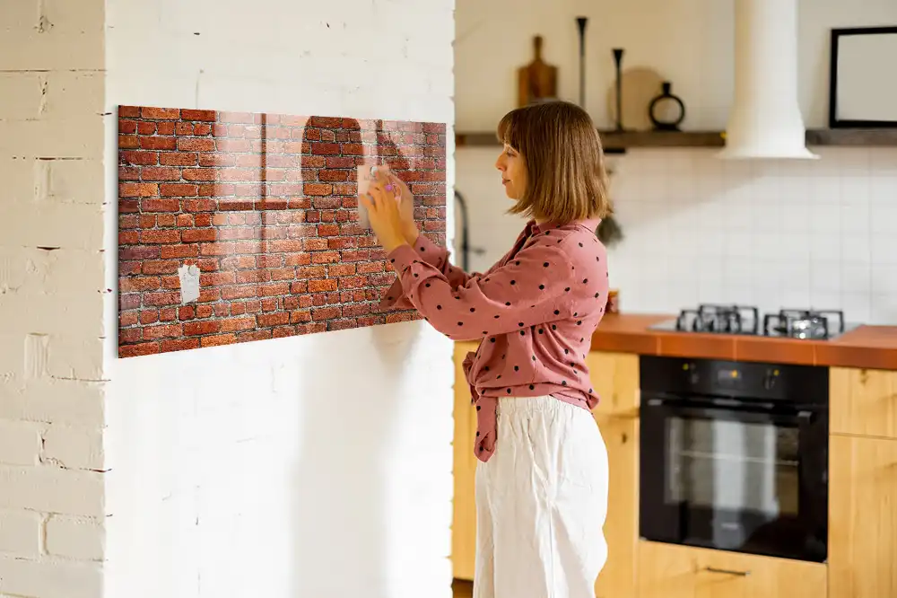 Tableau magnétique pour dessin motif mur de briques historique