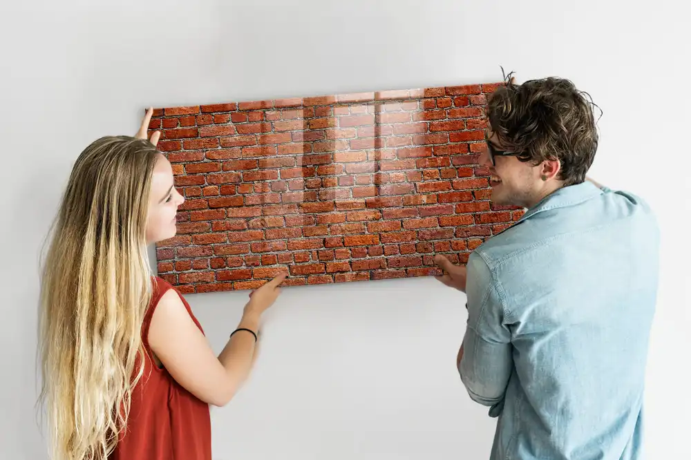 Tableau magnétique pour dessin motif mur de briques historique