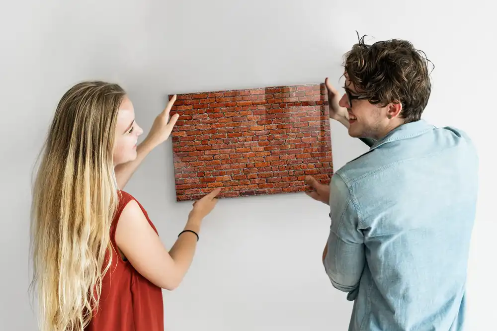 Tableau magnétique pour dessin motif mur de briques historique