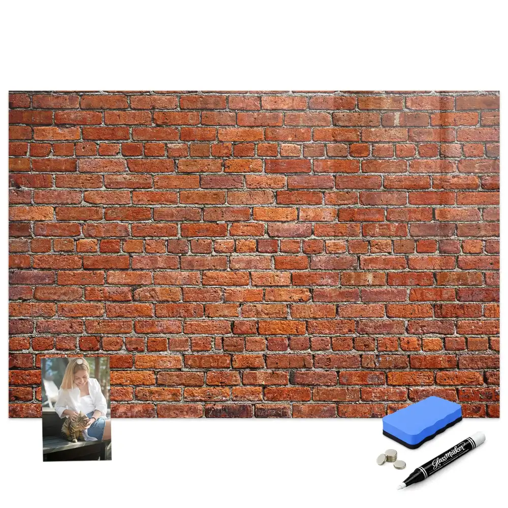 Tableau magnétique pour dessin motif mur de briques historique