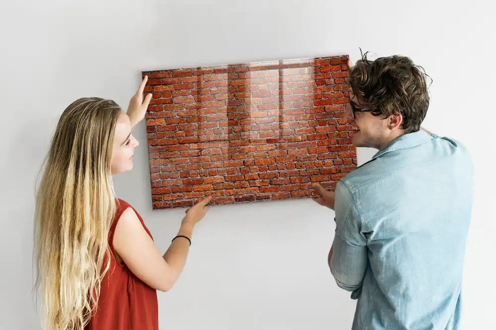 Tableau magnétique pour dessin motif mur de briques historique