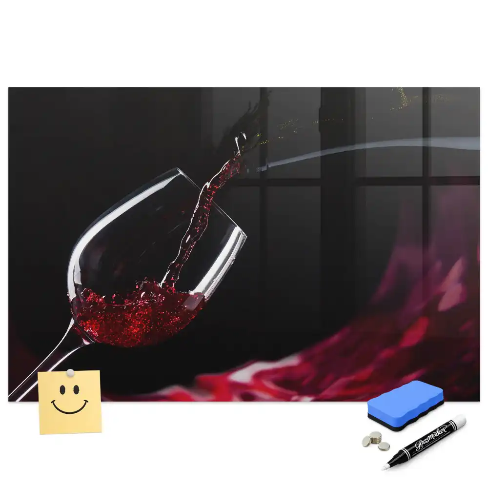 Tableau magnétique pour dessin motif verre de vin