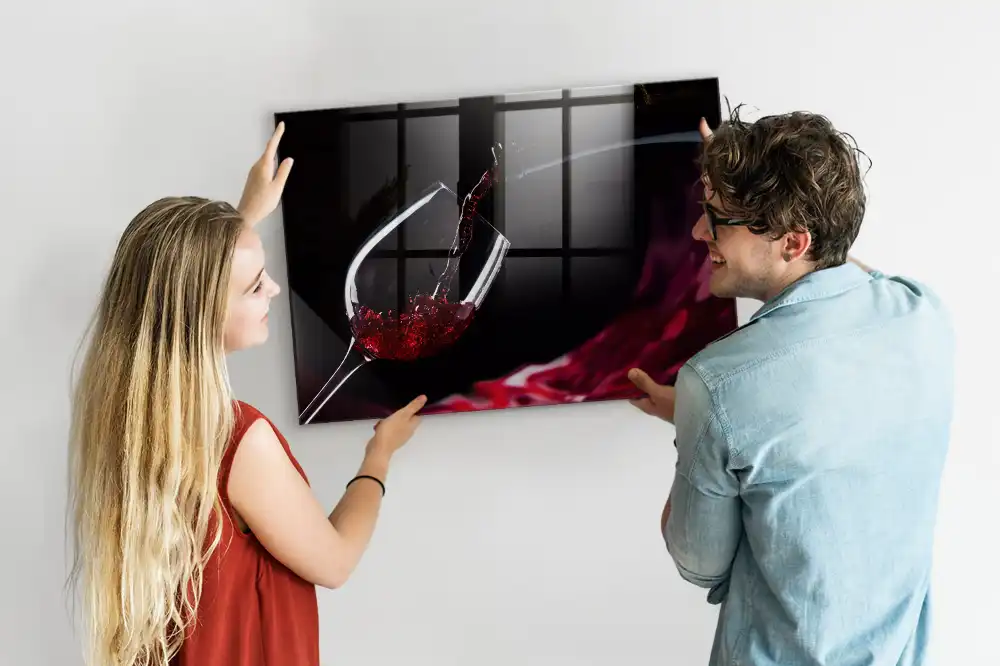 Tableau magnétique pour dessin motif verre de vin
