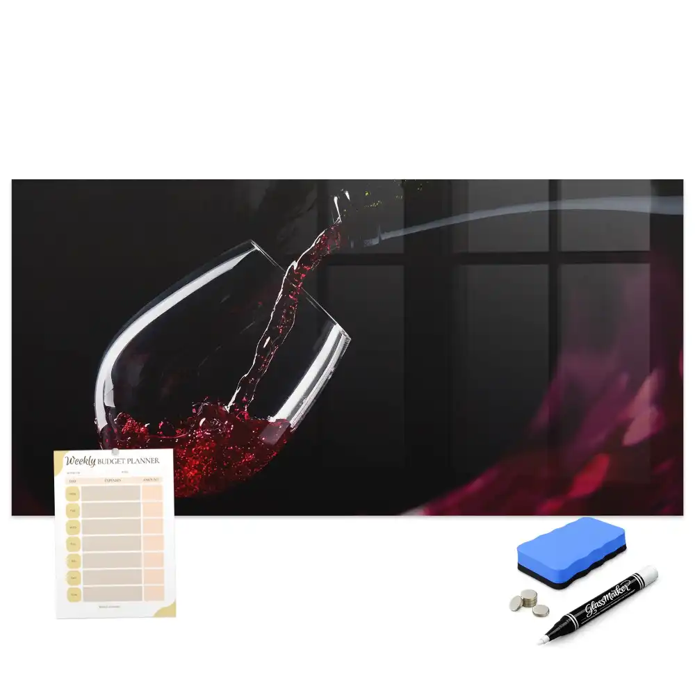 Tableau magnétique pour dessin motif verre de vin