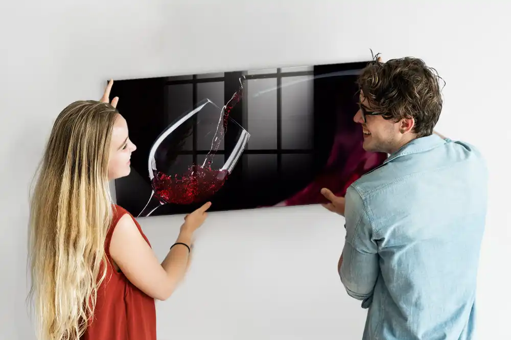 Tableau magnétique pour dessin motif verre de vin