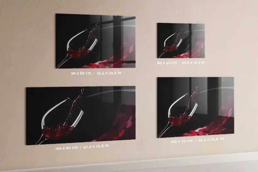 Tableau magnétique pour dessin motif verre de vin