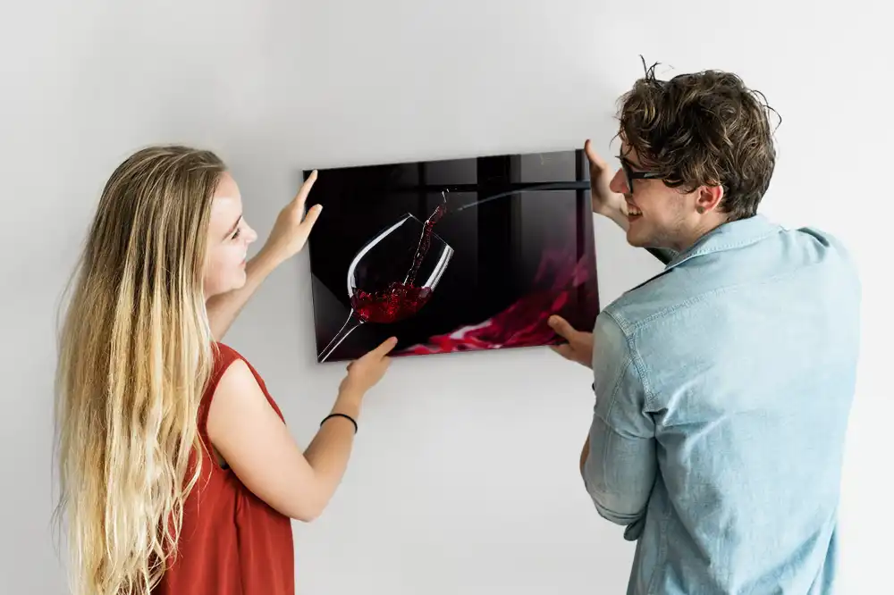 Tableau magnétique pour dessin motif verre de vin