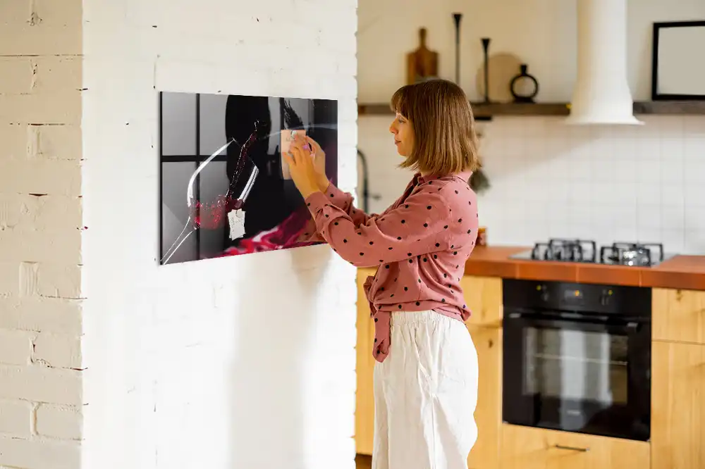 Tableau magnétique pour dessin motif verre de vin
