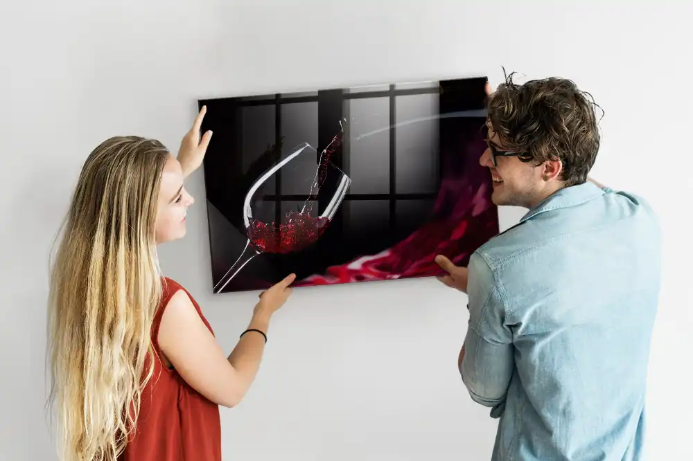 Tableau magnétique pour dessin motif verre de vin