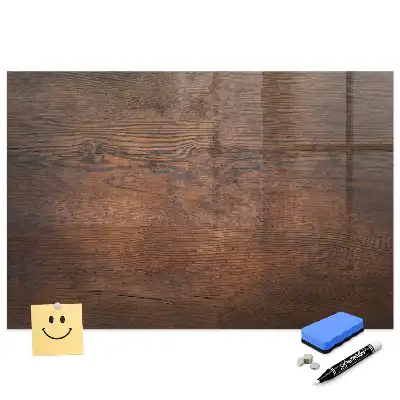 Tableau blanc magnétique effaçable à sec finition vieux chêne