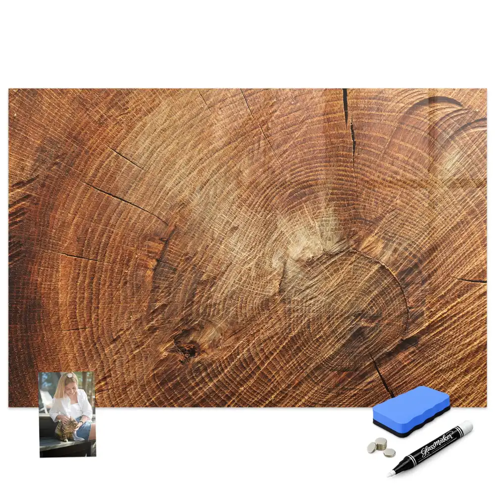 Tableau magnétique à dessiner motif tronc d'arbre ancien