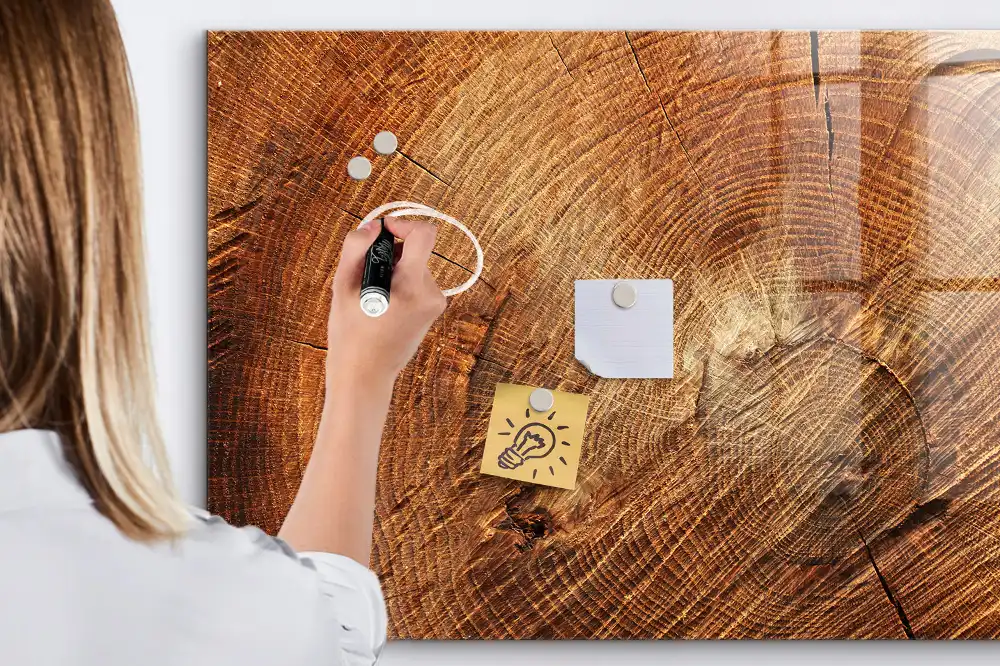 Tableau magnétique à dessiner motif tronc d'arbre ancien