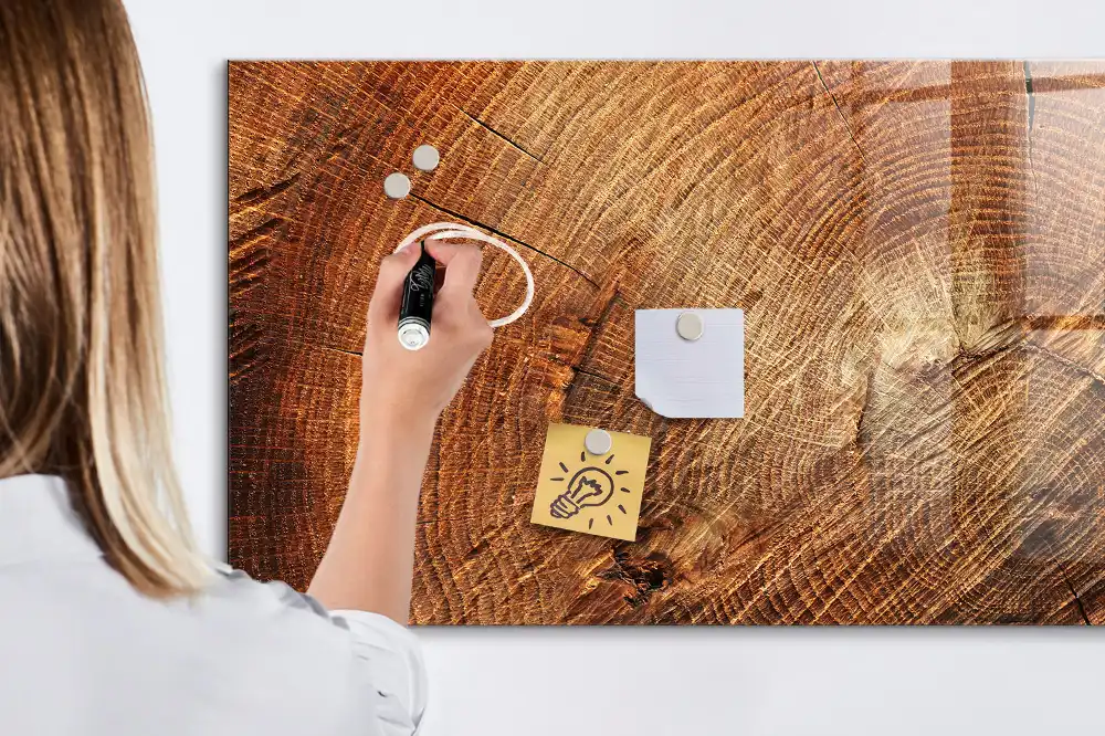 Tableau magnétique à dessiner motif tronc d'arbre ancien