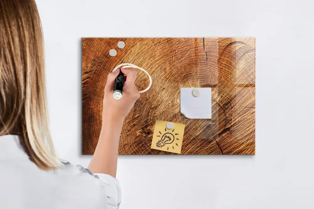 Tableau magnétique à dessiner motif tronc d'arbre ancien